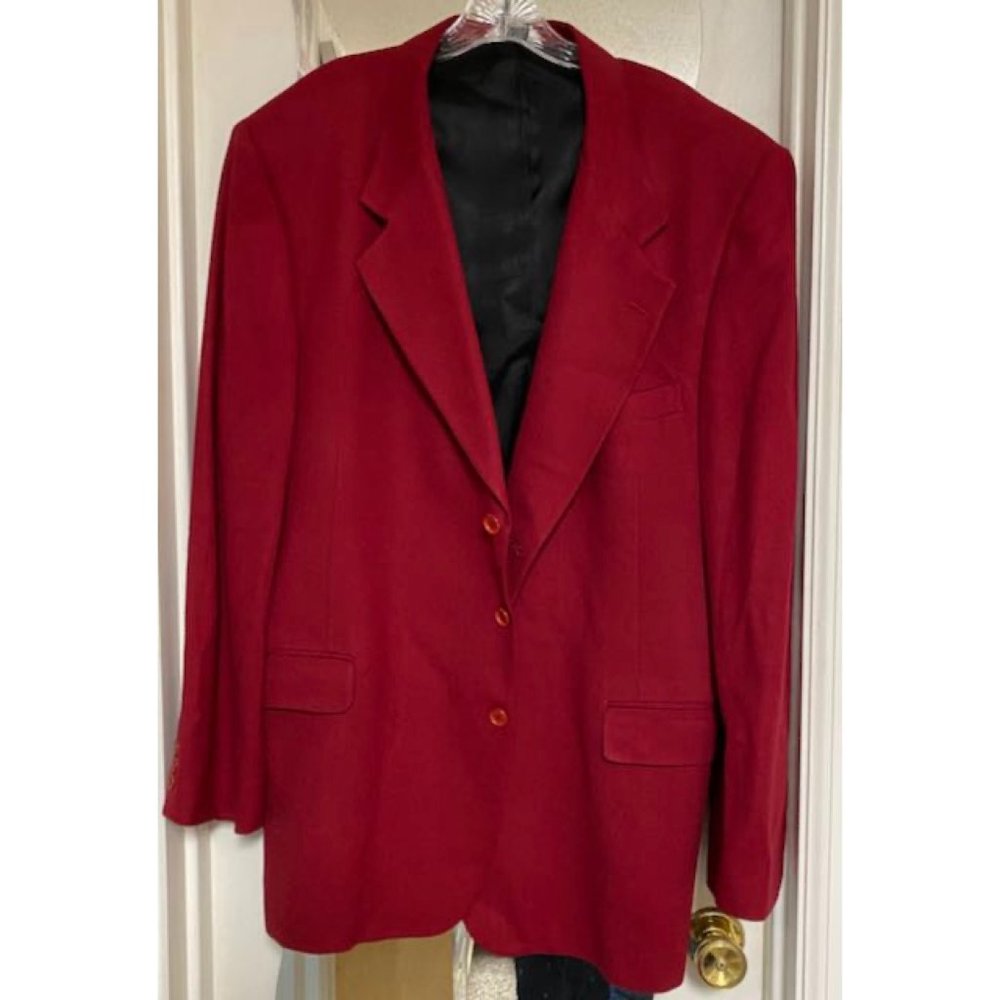 Lovely Tall Men's Oleg Cassini Red Suit Coat